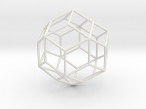 RhombicTriacontahedron 70mm in White Natural Versatile Plastic