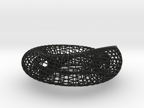 Spiraling Inside Out | 48x24 | bracelet | 2.875" in Black Natural Versatile Plastic