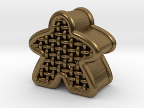 Woven Meeple in Natural Bronze