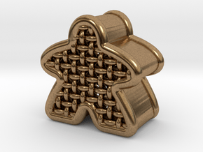 Woven Meeple in Natural Brass