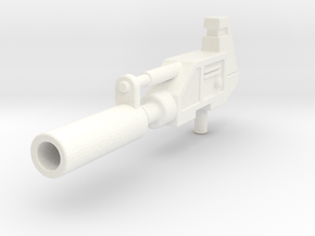 Prowldimus Gun  in White Processed Versatile Plastic