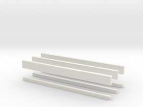 thin bars batch 2mm in White Natural Versatile Plastic