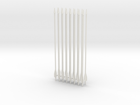 1:6 SCALE ARROWS 5.25" X16PCS revised  in White Natural Versatile Plastic