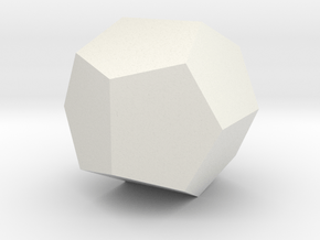 Pentagon dodecahedron in White Natural Versatile Plastic