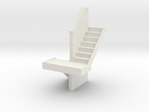 Domestic Stairs 3 - OO scale in White Natural Versatile Plastic