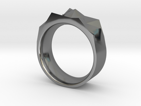 Triangulated Ring - 19mm in Fine Detail Polished Silver