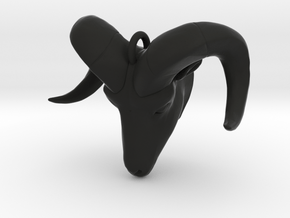 Ram Head Pendant in Black Natural Versatile Plastic