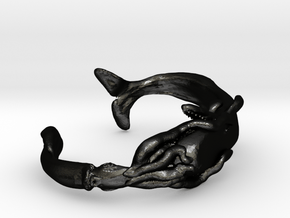 Whale Vs Squid Bracelet in Matte Black Steel