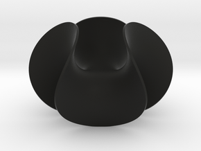 Enneper Minimal Surface Vase in Black Natural Versatile Plastic