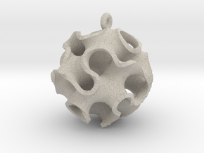 Gyroid Ornament in Natural Sandstone