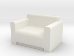 Comfy Chair OO Scale in White Natural Versatile Plastic