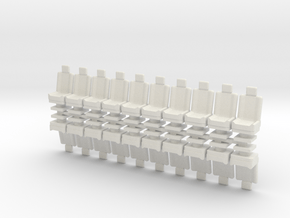 15mm Standard Seats x20 in White Natural Versatile Plastic
