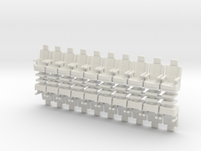 15mm Standard Seats With Arms x20 in White Natural Versatile Plastic