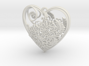 Elven Heart in White Natural Versatile Plastic