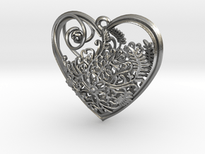 Elven Heart in Natural Silver