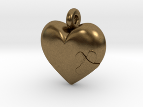 Wounded Heart Pendant in Natural Bronze
