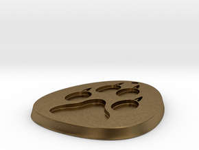 Paw Medallion Solid in Natural Bronze