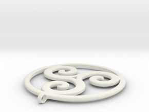 triskele_circle in White Natural Versatile Plastic
