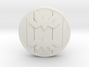 Banded Shield in White Natural Versatile Plastic