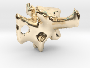 Vertebra #8 25mm with 3mm Hole  in 14K Yellow Gold