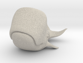 Happy Whale small 60mm long in Natural Sandstone