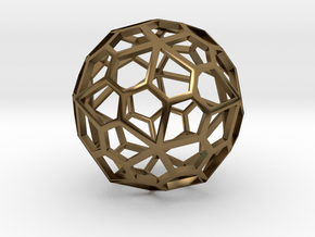 Polyhedral Pendant in Polished Bronze