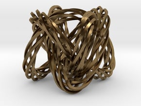Knot, Knot.  Who's There?  Lissajous knot. in Natural Bronze