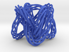 Knot, Knot.  Who's There?  Lissajous knot. in Blue Processed Versatile Plastic