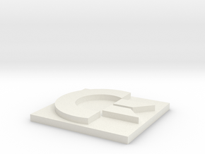 Commodore Logo in White Natural Versatile Plastic