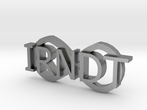 IRNDT Logo Key Fob 3/4" height in Natural Silver