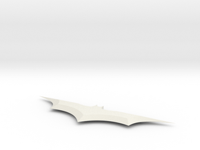 6 In Batarang in White Natural Versatile Plastic