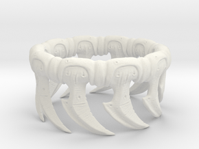 Zerg Ring in White Natural Versatile Plastic