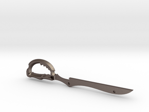 Scissor Blade Small in Polished Bronzed Silver Steel