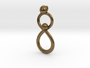 Infinite Mother And Child Pendant in Natural Bronze