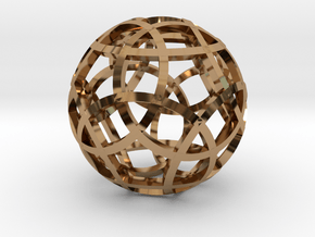 Stripsphere Pendant in Polished Brass
