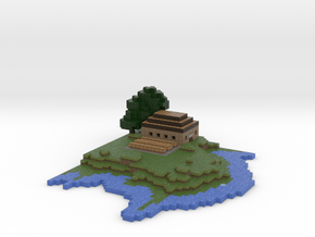 Minecraft Island Final Version in Full Color Sandstone