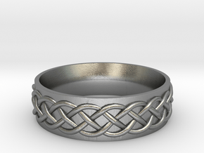 Celtic Knot Wedding Band in Natural Silver: 8.5 / 58