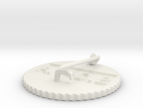 by kelecrea, engraved: A.T+D.B in White Natural Versatile Plastic