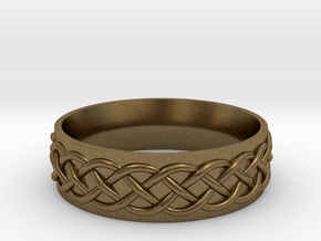 Celtic Knot Wedding Band in Natural Bronze: 5 / 49