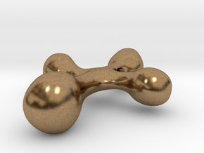 Bubble Cross in Natural Brass