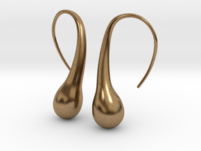 Bubble earring in Natural Brass