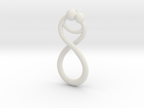 Infinite Embrace Pendant in White Natural Versatile Plastic