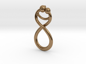 Infinite Embrace Pendant in Natural Brass