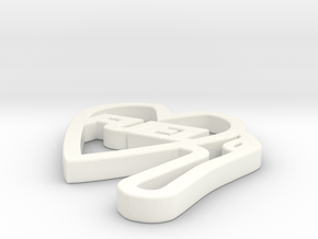 Love Pump Pendant in White Processed Versatile Plastic