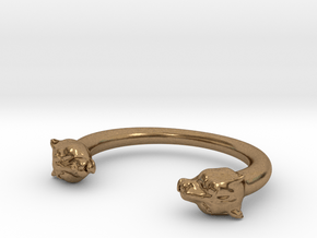 bracelet black panther in Natural Brass