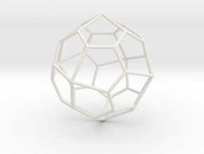 PentagonalIcositetrahedron 70mm in White Natural Versatile Plastic