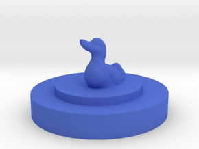 Duck On A Pond in Blue Processed Versatile Plastic
