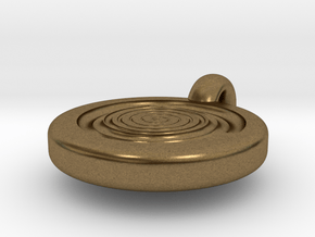 spiral pendant negative in Natural Bronze