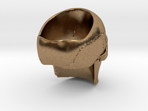 High Detail Skull Ring with Attitude (Men's or Wom in Natural Brass