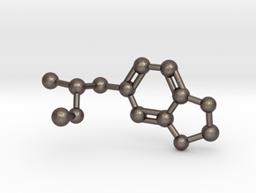Mdma Molecule Pendant BIG in Polished Bronzed Silver Steel